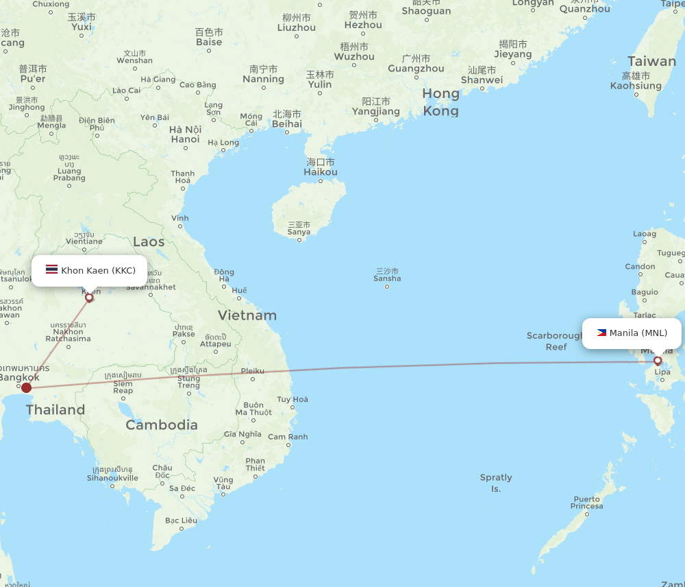 MNL-KKC flight routes