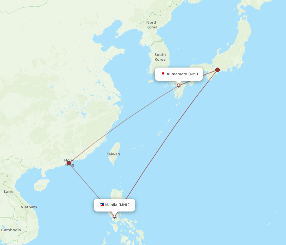 MNL-KMJ flight routes