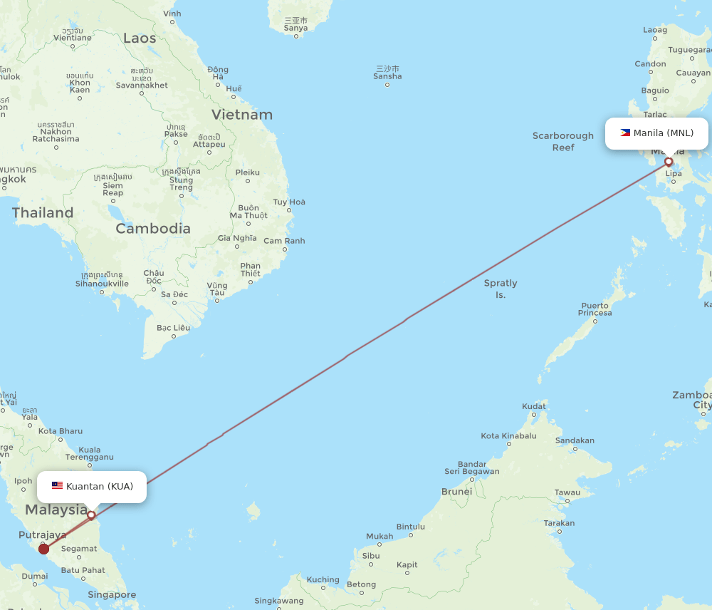 MNL-KUA flight routes