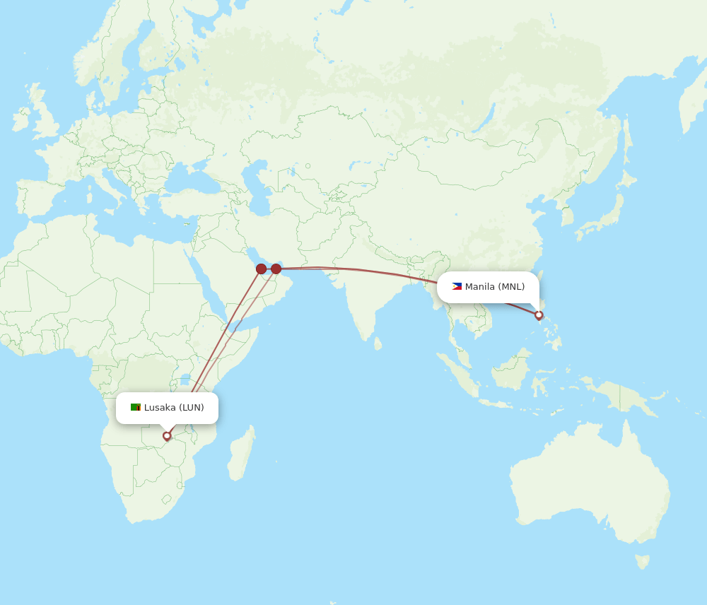 MNL-LUN flight routes