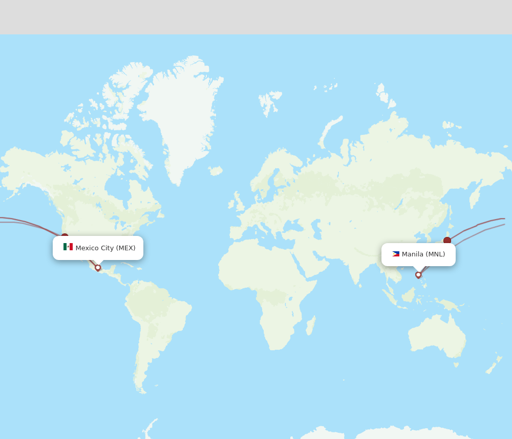 MNL-MEX flight routes
