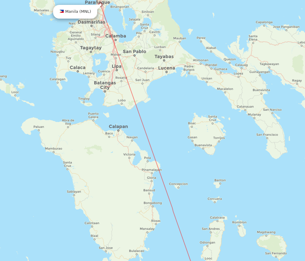 MNL to MPH flights and routes map