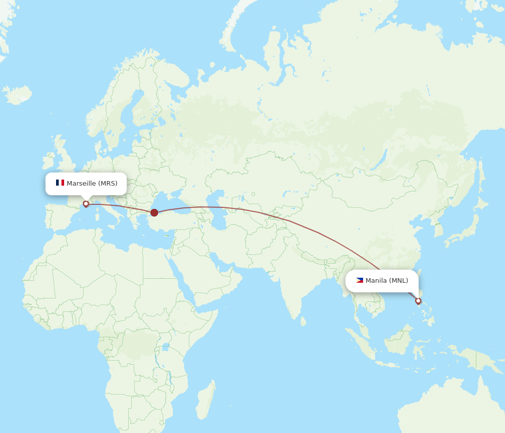 MNL to MRS flights and routes map