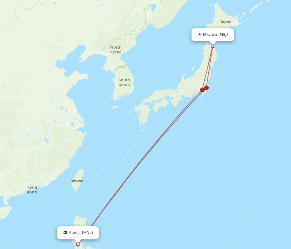 MNL-MSJ flight routes