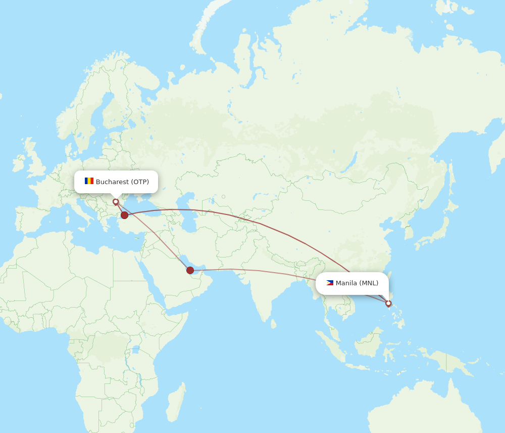 MNL-OTP flight routes