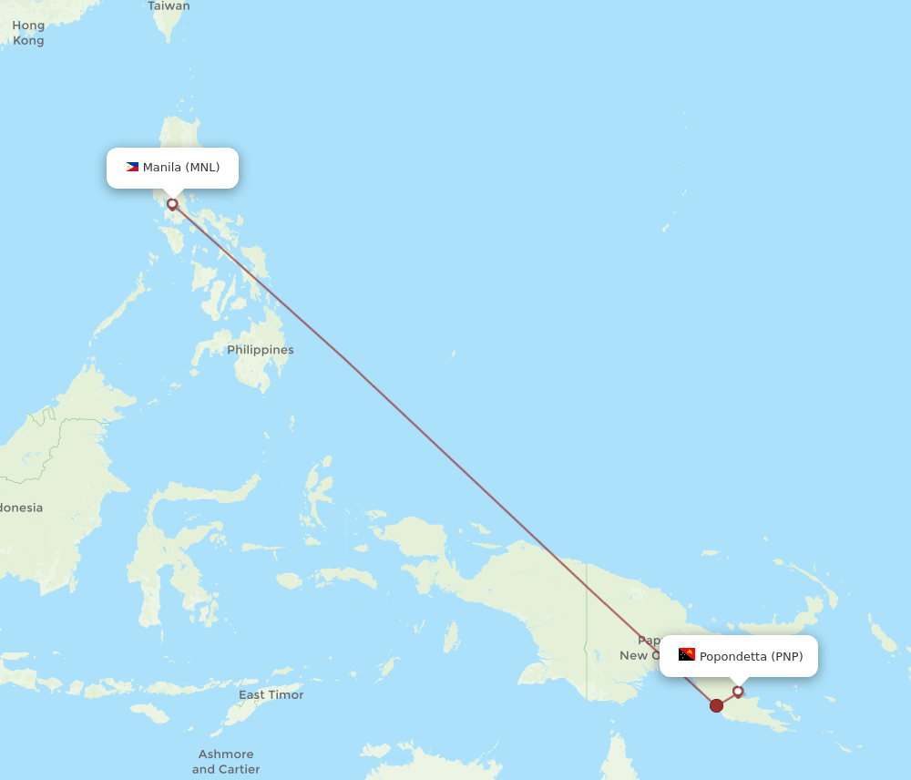 MNL-PNP flight routes