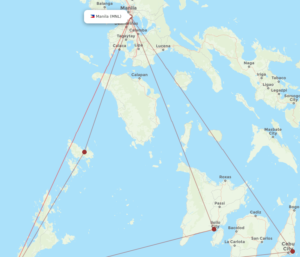MNL-PPS flight routes