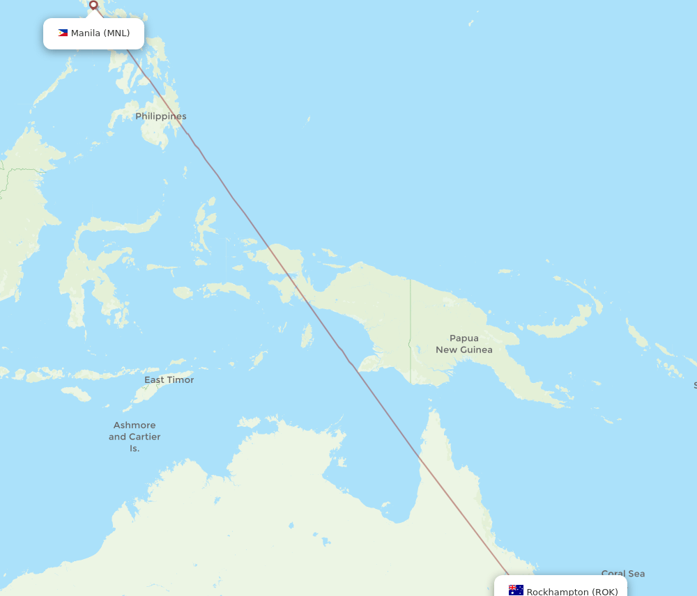 MNL-ROK flight routes