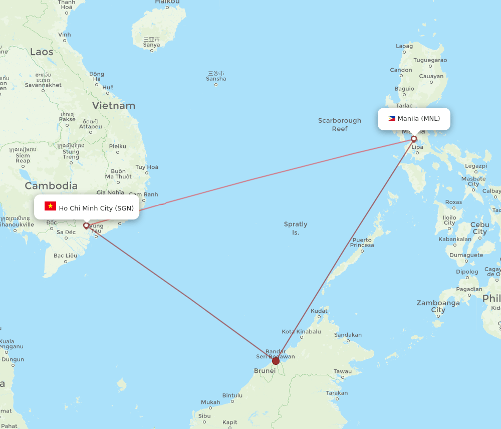 MNL-SGN flight routes