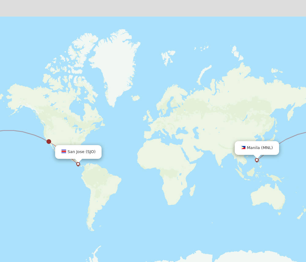 MNL-SJO flight routes