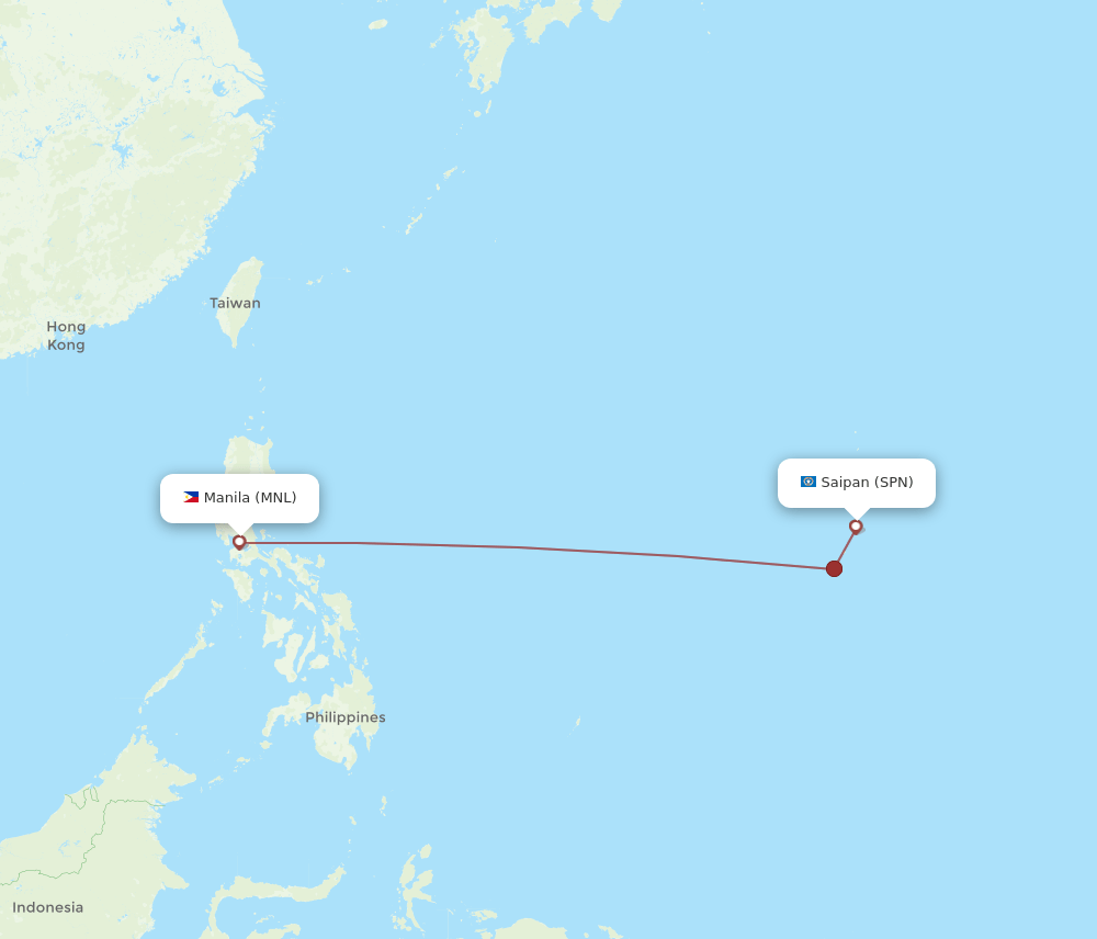 MNL-SPN flight routes