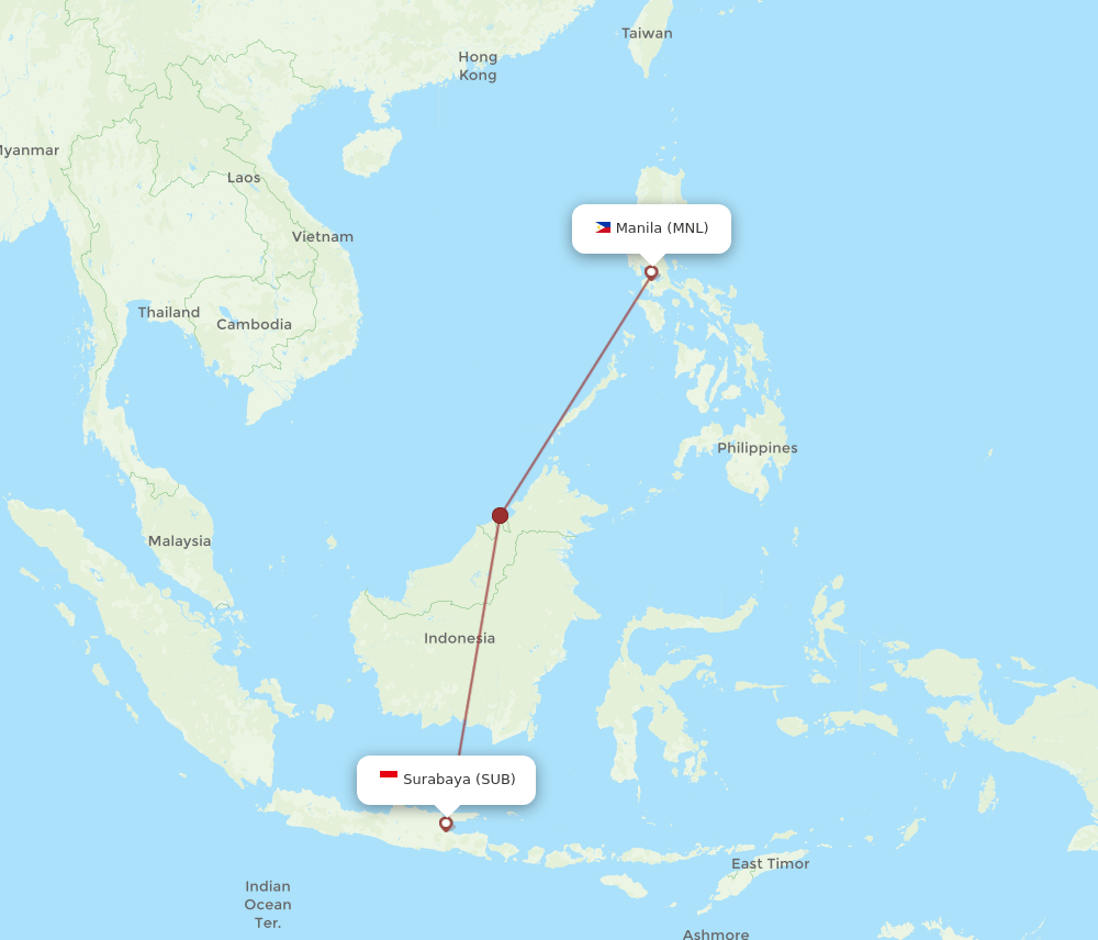 MNL-SUB flight routes