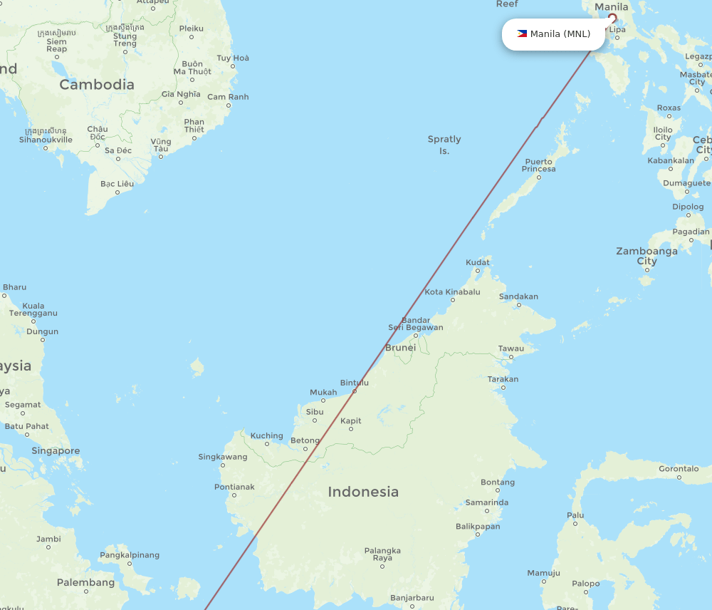 MNL-TKG flight routes
