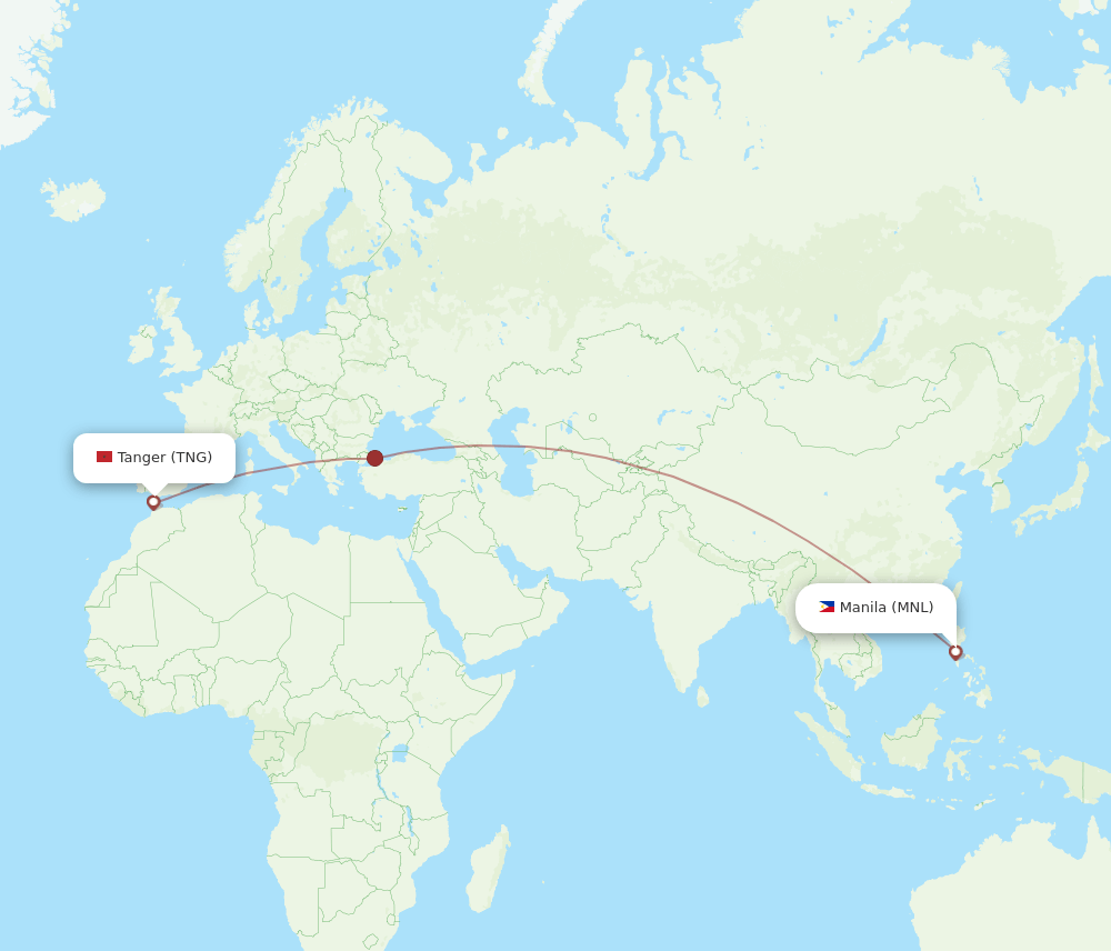 MNL to TNG flights and routes map