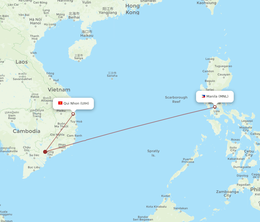 MNL-UIH flight routes