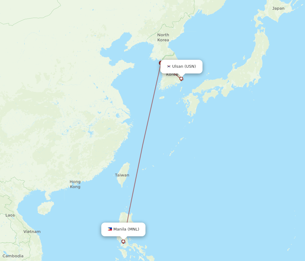 MNL-USN flight routes