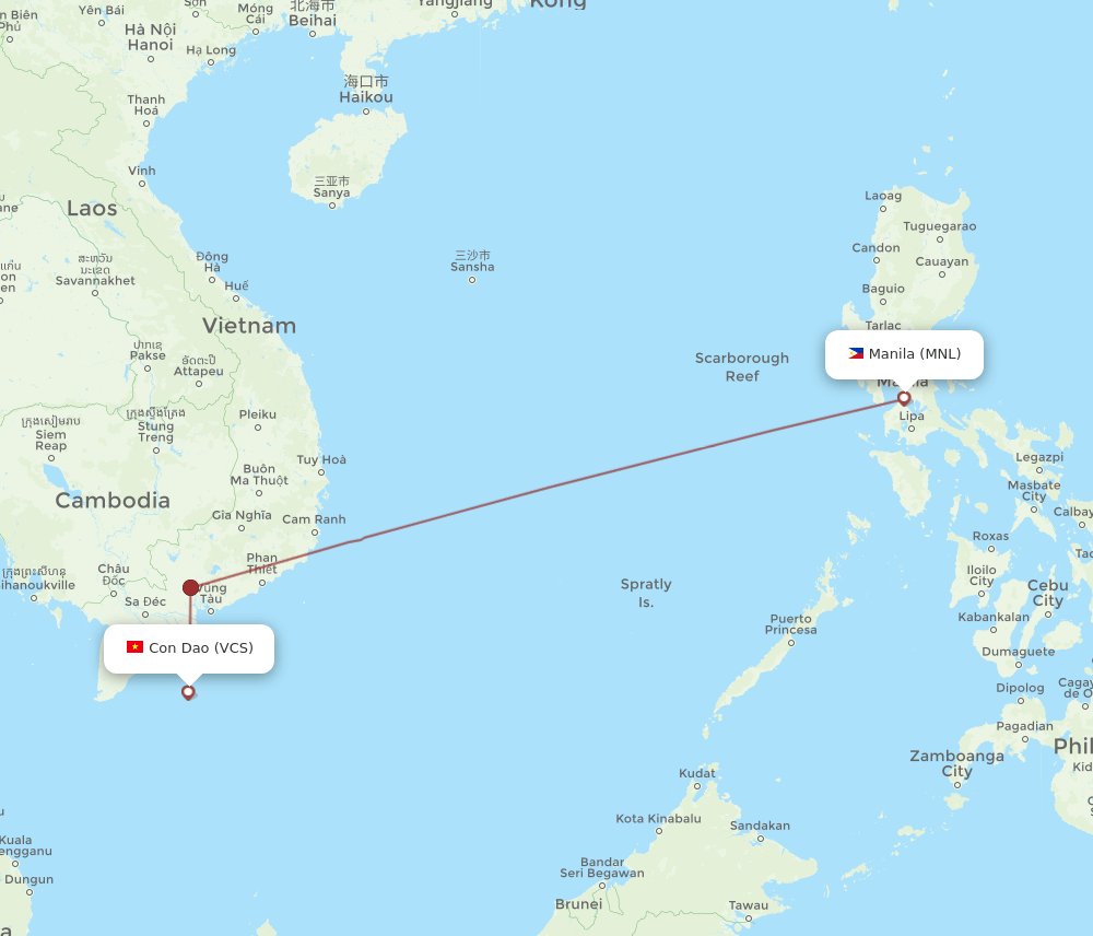 MNL-VCS flight routes