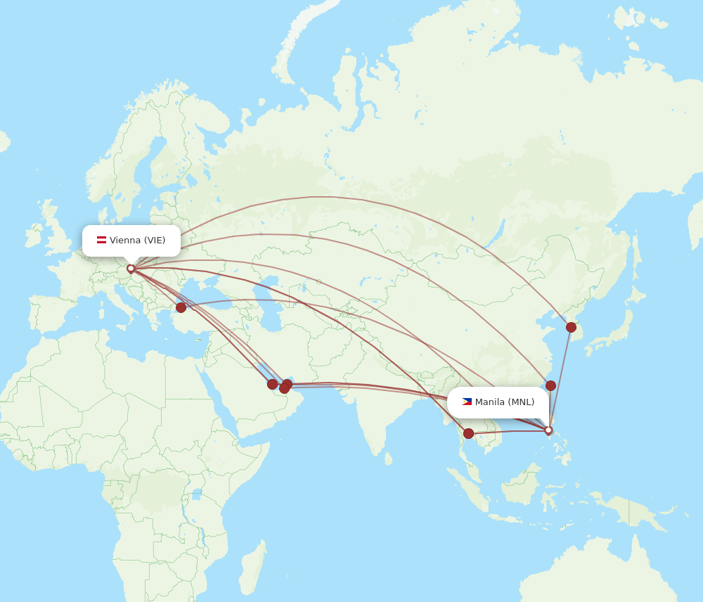 MNL-VIE flight routes
