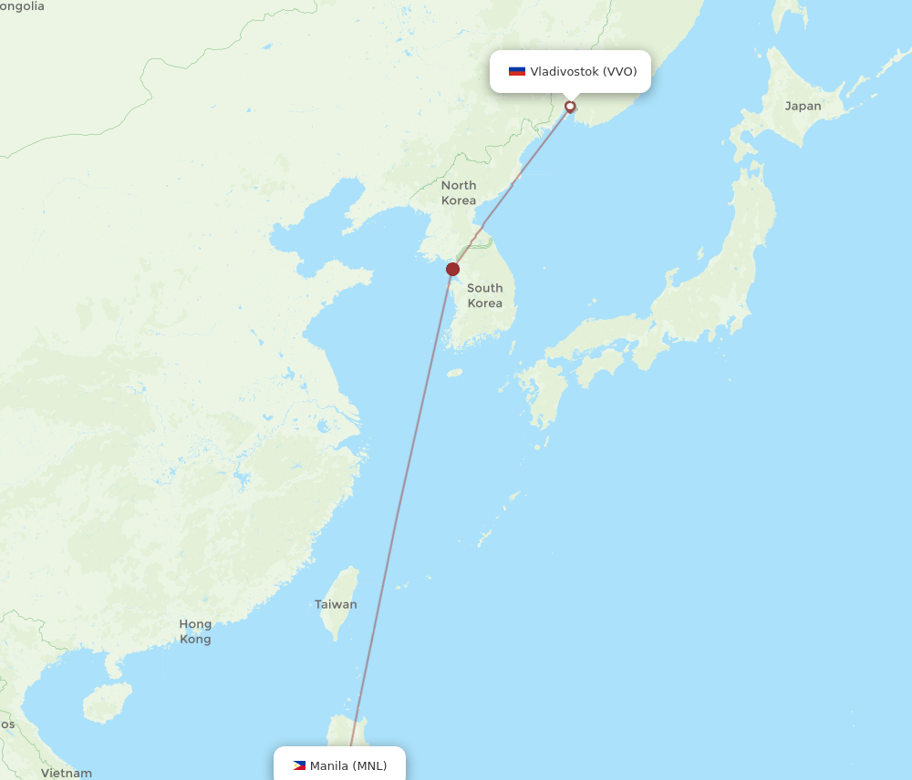MNL-VVO flight routes