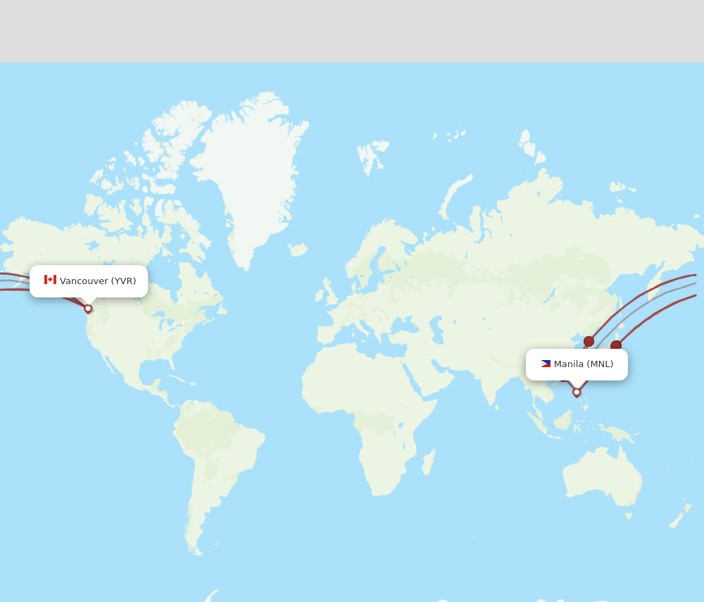 MNL-YVR flight routes