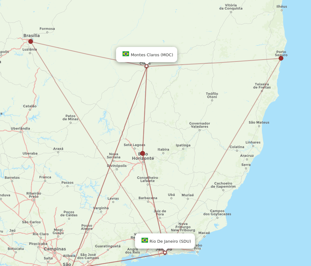 MOC-SDU flight routes
