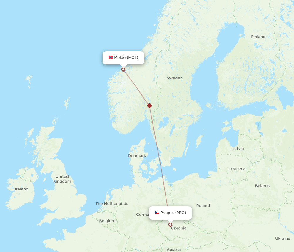 MOL-PRG flight routes
