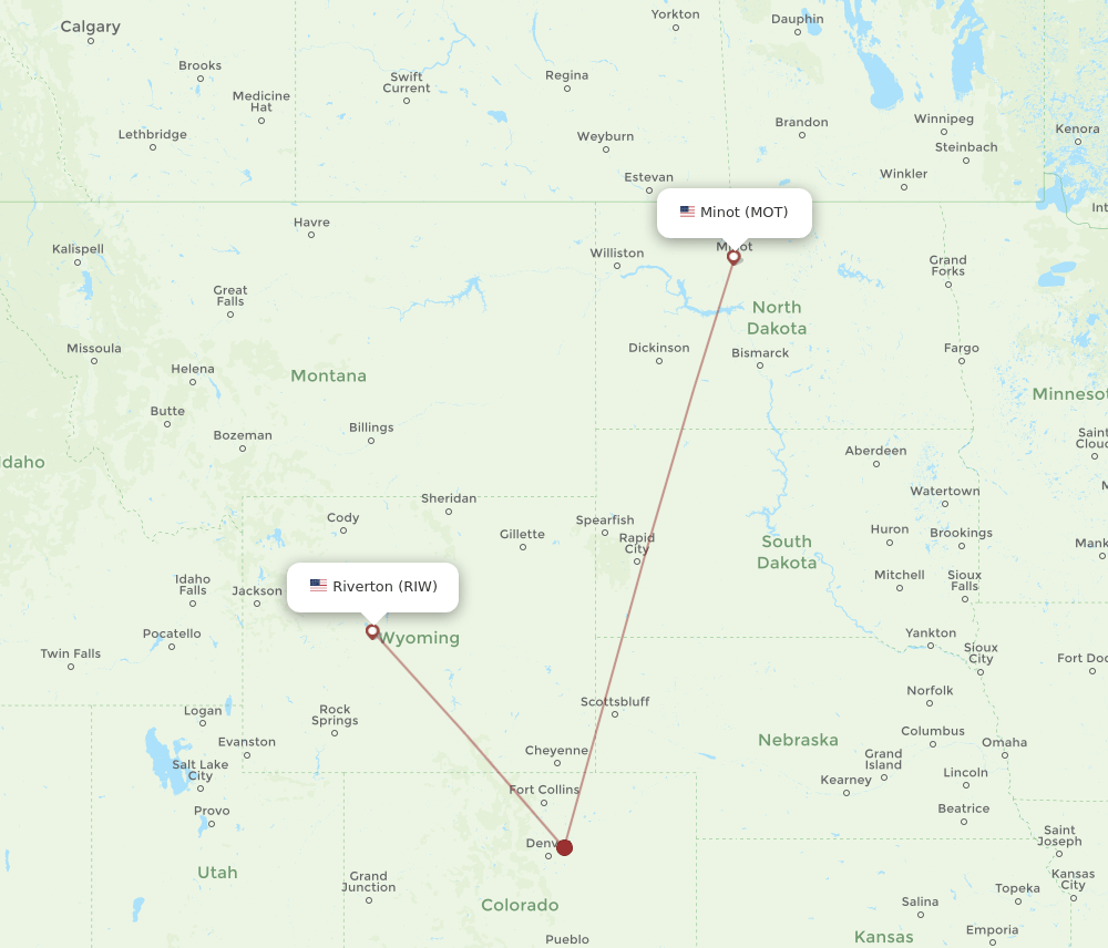 MOT-RIW flight routes