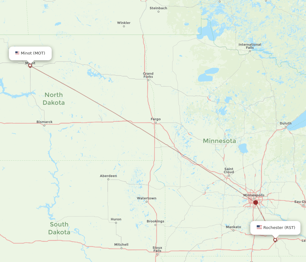 MOT-RST flight routes