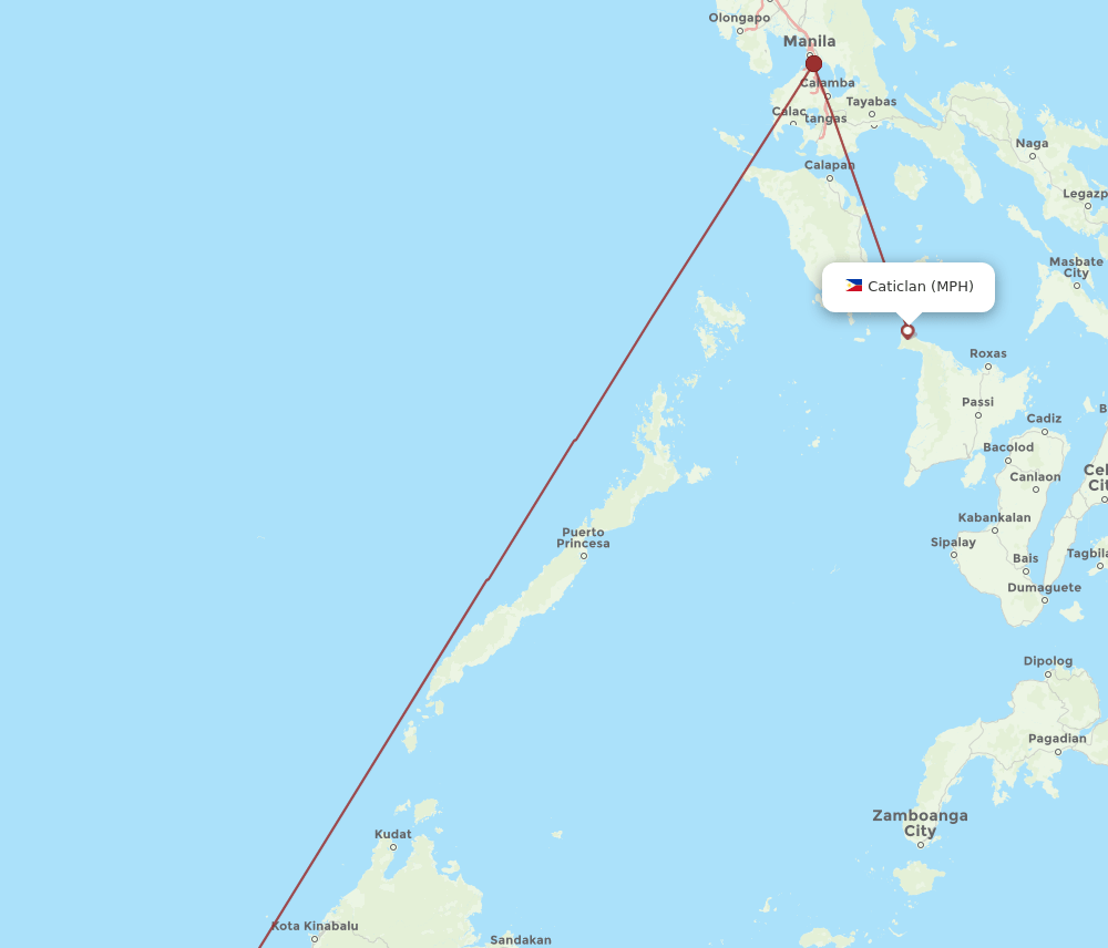 MPH-BWN flight routes