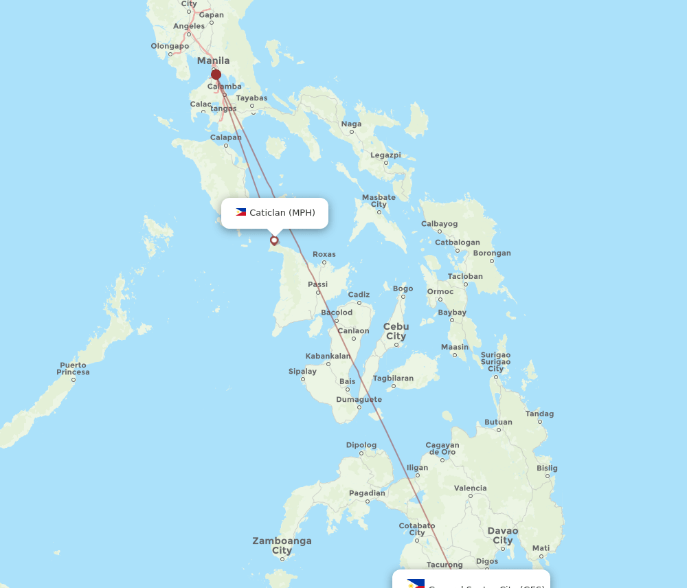 MPH-GES flight routes