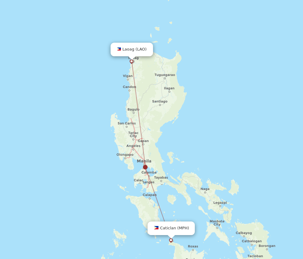 MPH-LAO flight routes
