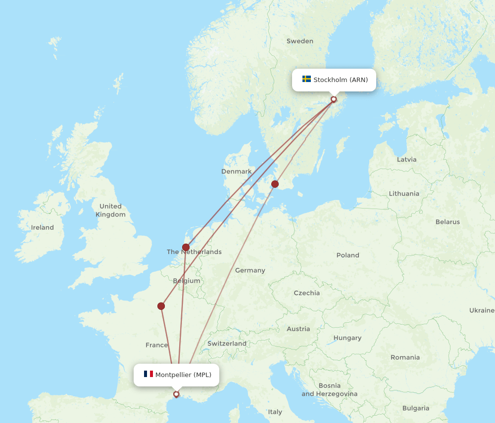 MPL-ARN flight routes
