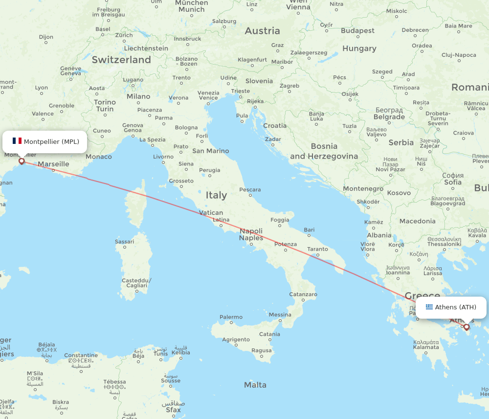 MPL-ATH flight routes