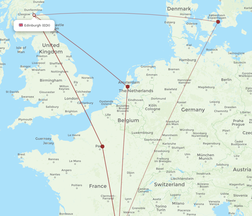 MPL to EDI flights and routes map