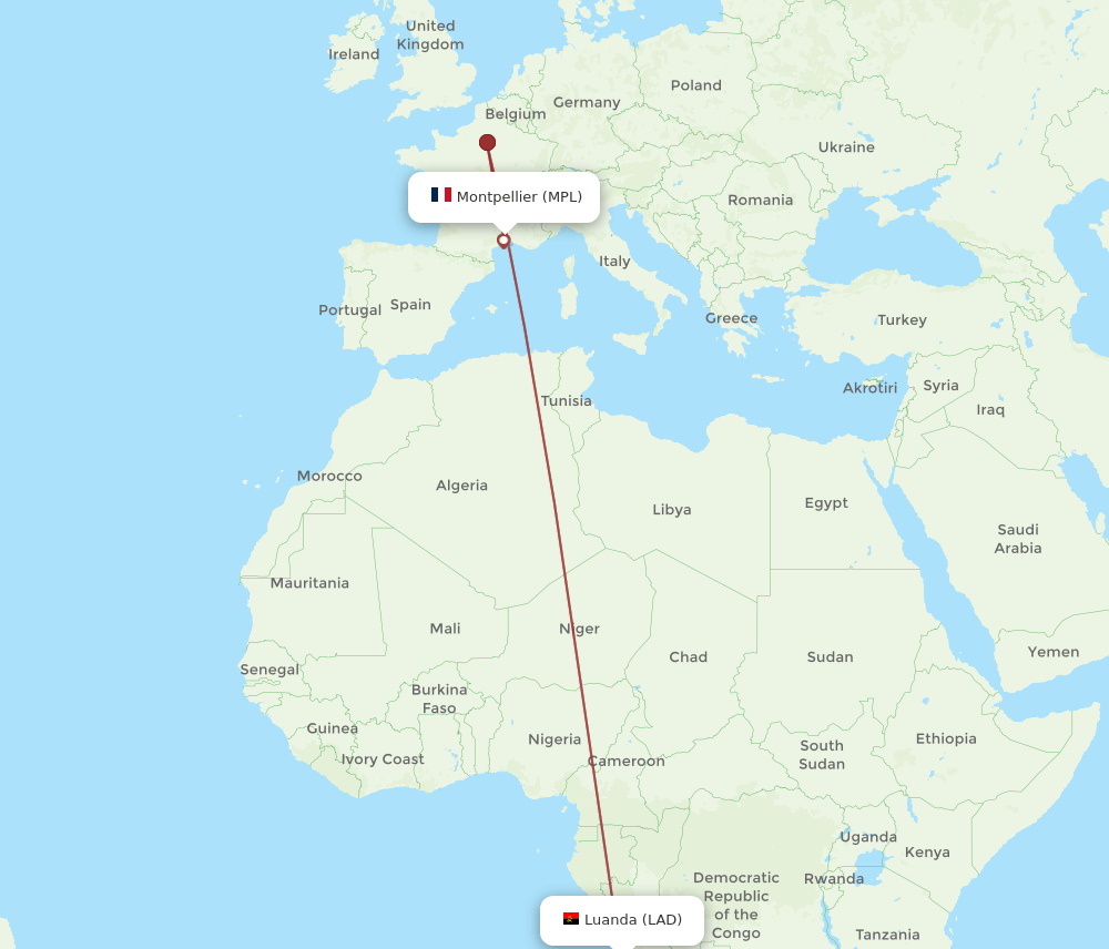 MPL-LAD flight routes