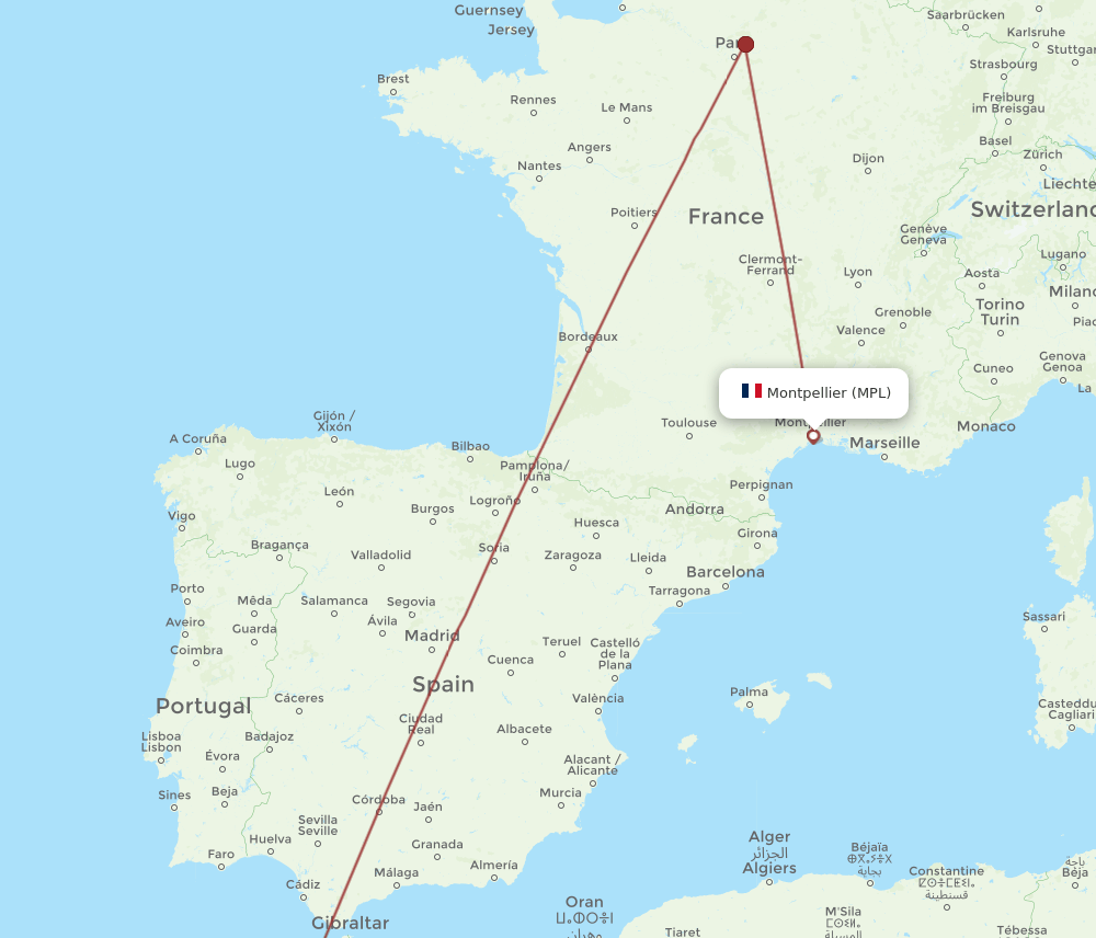 MPL-RBA flight routes