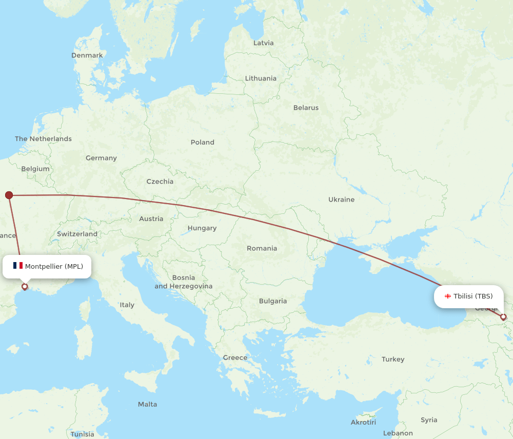MPL-TBS flight routes