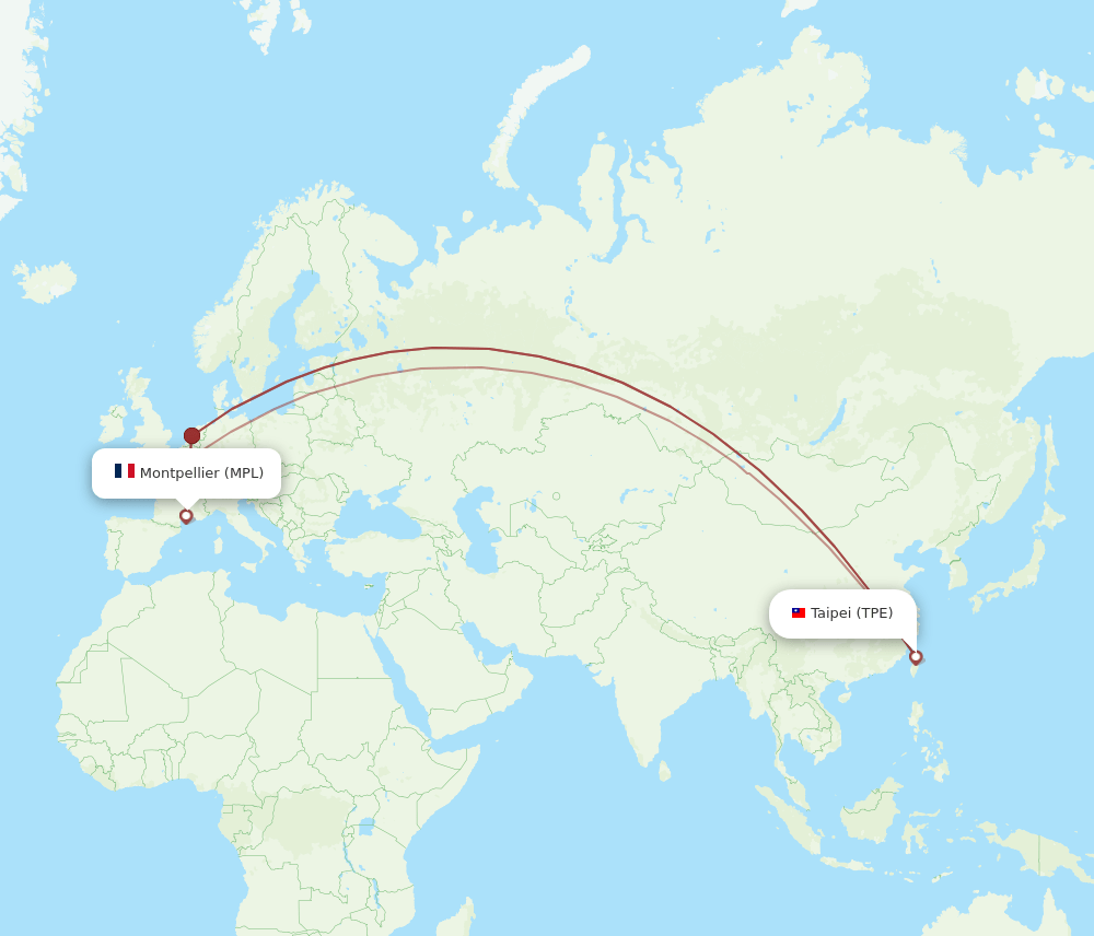 MPL-TPE flight routes