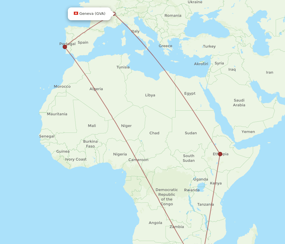 MPM-GVA flight routes