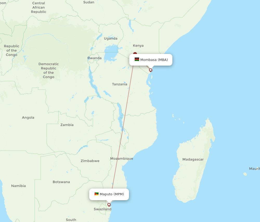 MPM-MBA flight routes