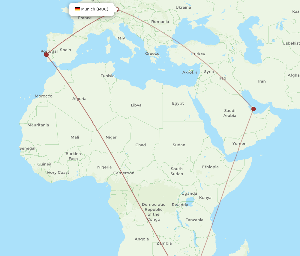 MPM-MUC flight routes