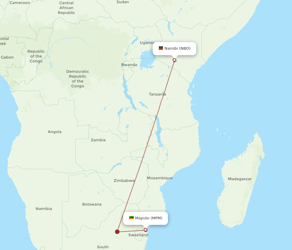 MPM-NBO flight routes