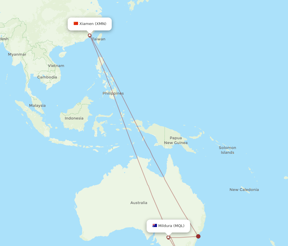 MQL-XMN flight routes