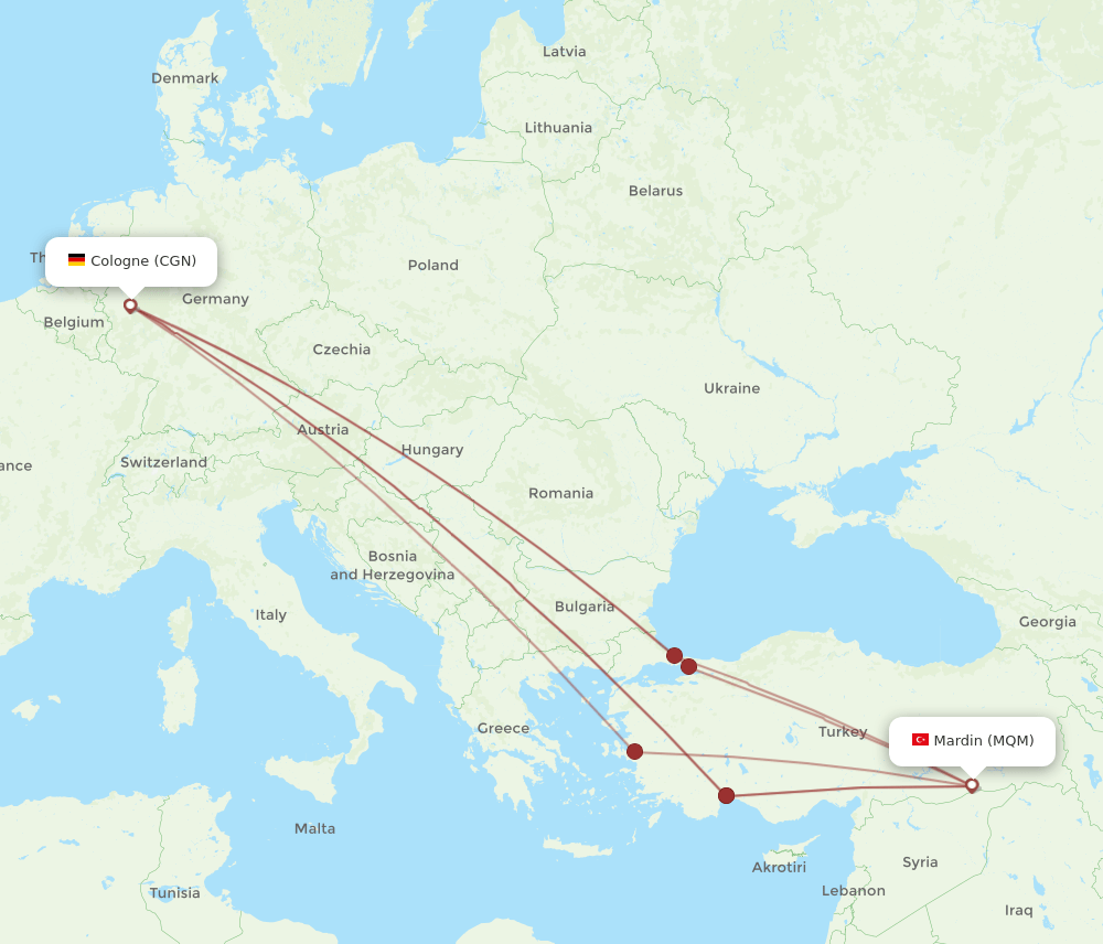 MQM-CGN flight routes