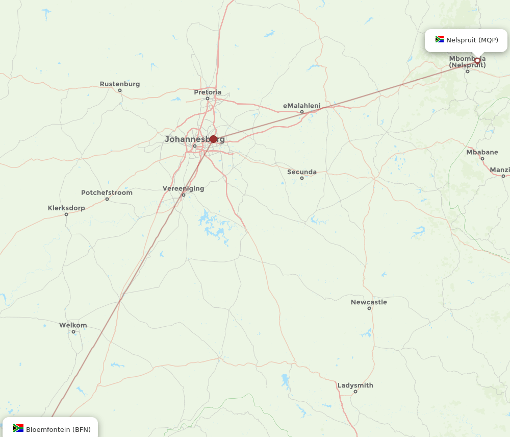 MQP-BFN flight routes