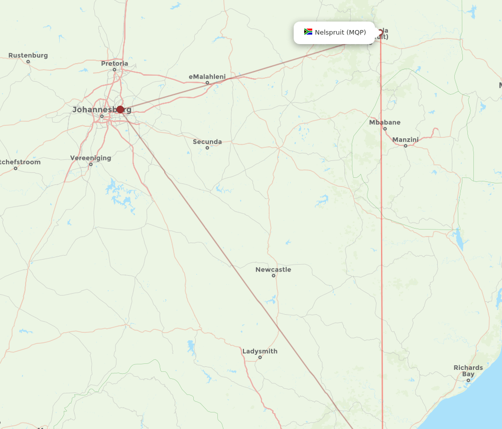 MQP-DUR flight routes
