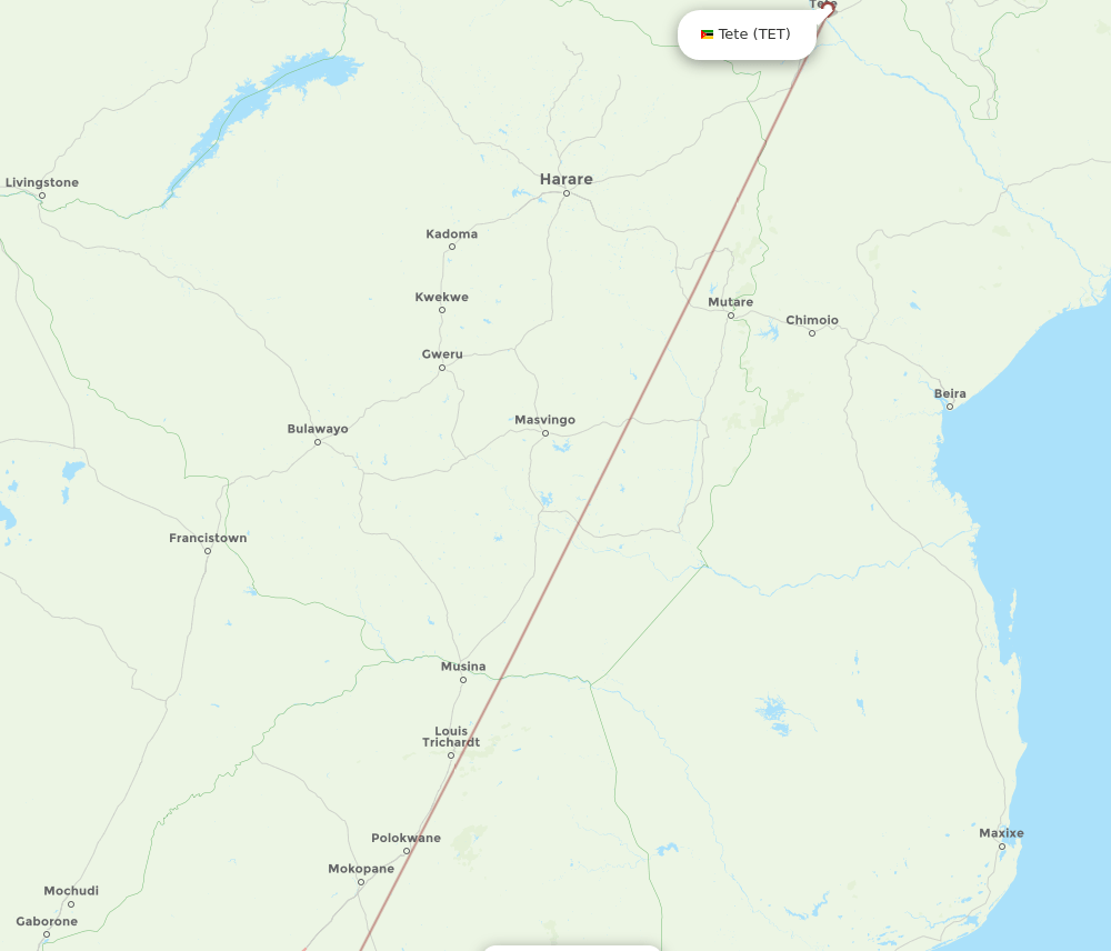 MQP-TET flight routes