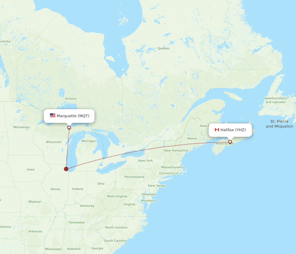 MQT-YHZ flight routes