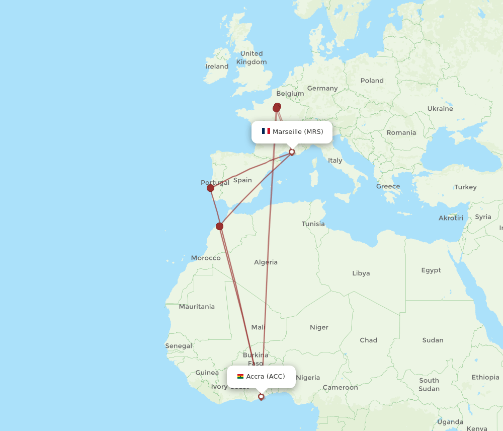 MRS-ACC flight routes
