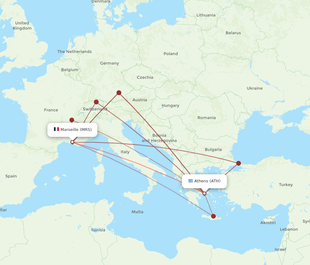 MRS-ATH flight routes